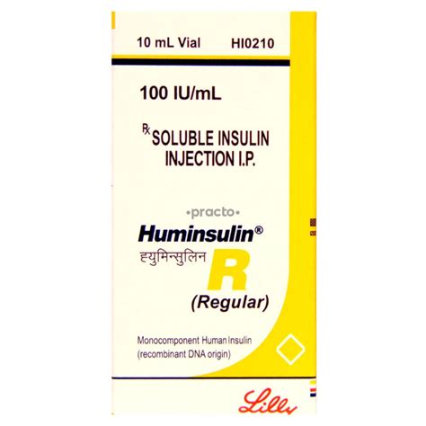 Huminsulin R 100 IU Injection Uses Dosage Side Effects Price