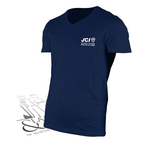 T Shirt Col En V JCI Personnalisable Largeot Et Coltin