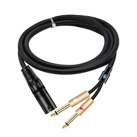 Golley Lion Dual Ts Mono To Xlr Male Cable Double Quarter Inch To