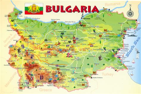 Large tourist map of Bulgaria | Bulgaria | Europe | Mapsland | Maps of ...