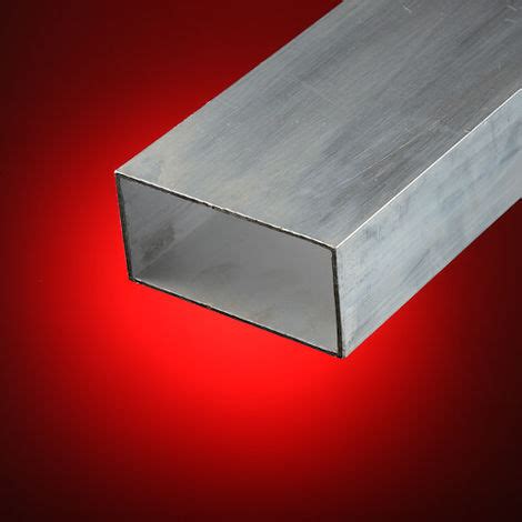 Tubo Rectangular Aluminio 100x20 Mm Largo En Metros 1 Metros