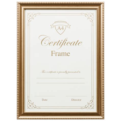 A4 Certificate Frame 3pk Gold Photo Frames Frames