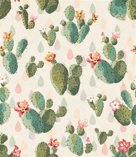 Seamless cute cactus print pattern background Stock Vector Image by ...