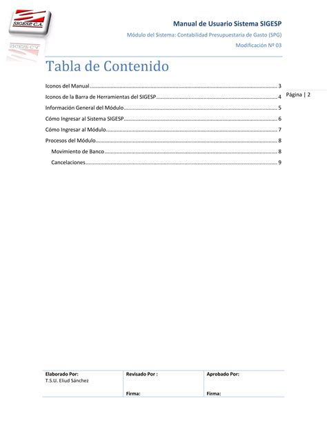 Manual De Usuario Sistema SIGESP Contabilidad Presupuestaria De Gasto