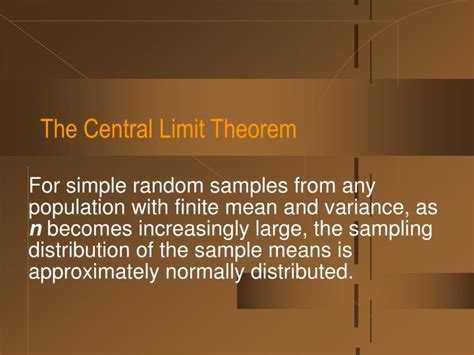 Ppt The Central Limit Theorem Powerpoint Presentation Free Download