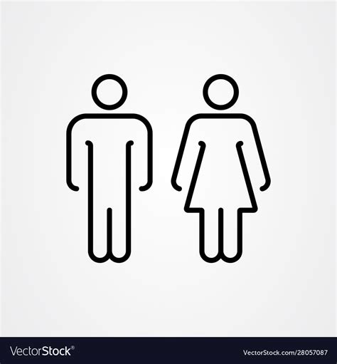 Toilet Icon Man And Woman Symbol Royalty Free Vector Image