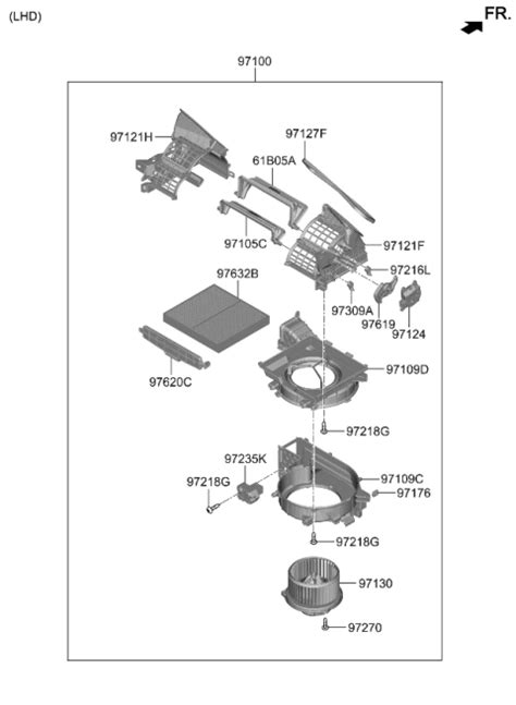 97100AO010 Genuine Kia BLOWER UNIT