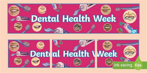 Dental Health Week Display Banner Teacher Made