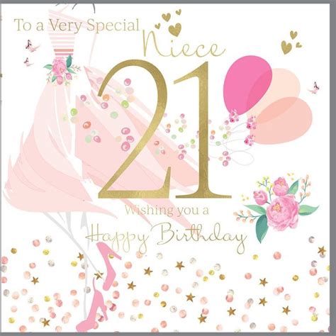 Rush Design Niece 21st Birthday Card Bl07 Hugs And Kisses