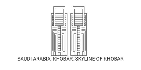 Saudi arabia khobar skyline of khobar travel Vector Image