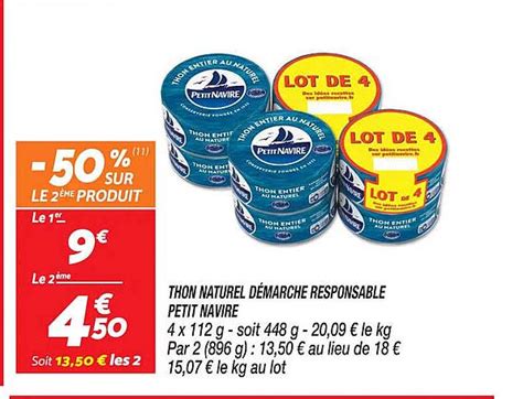 Promo Thon Naturel D Marche Responsable Petit Navire Chez Netto