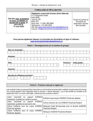 Fillable Online Formulaire De Reclamation Pdf Fax Email Print Pdffiller