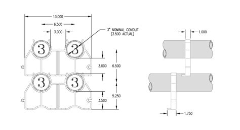 3W30 2 Wunpeece Duct Spacer Installation Detail Underground Devices