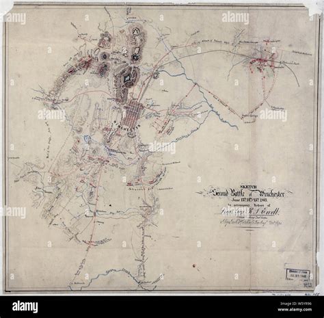 Civil War Maps Sketch Of The Second Battle Of Winchester June Th