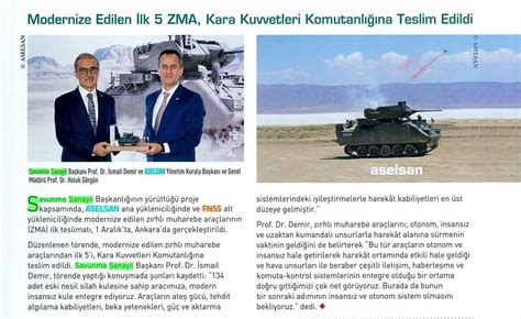 Modernize Edilen İlk 5 ZMA Kara Kuvvetleri Komutanlığına Teslim Edildi