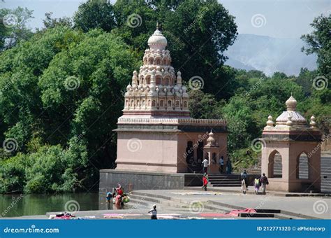 Temples on Krishna Ghat, Located Behind the Phadnis Wada, Menavali, Wai Editorial Image - Image ...