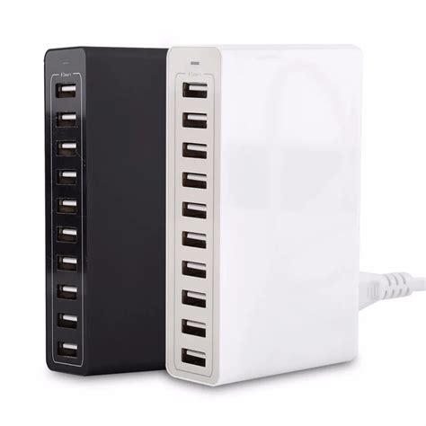 Multi Ports 10 Port Usb Charger 50w 10a Wall Charger For Cellphone Pad In Mobile Phone Chargers