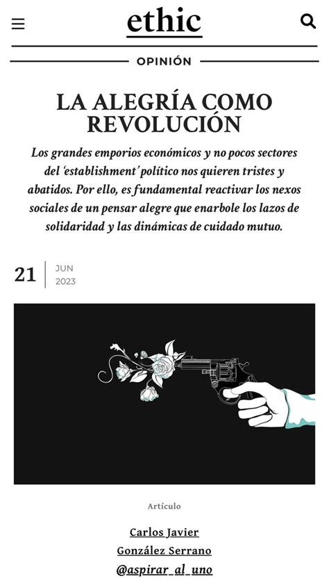 Carlos Javier González Serrano on Twitter El imperativo de felicidad