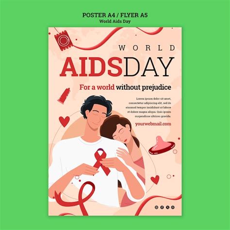 Free Psd World Aids Day Poster Template