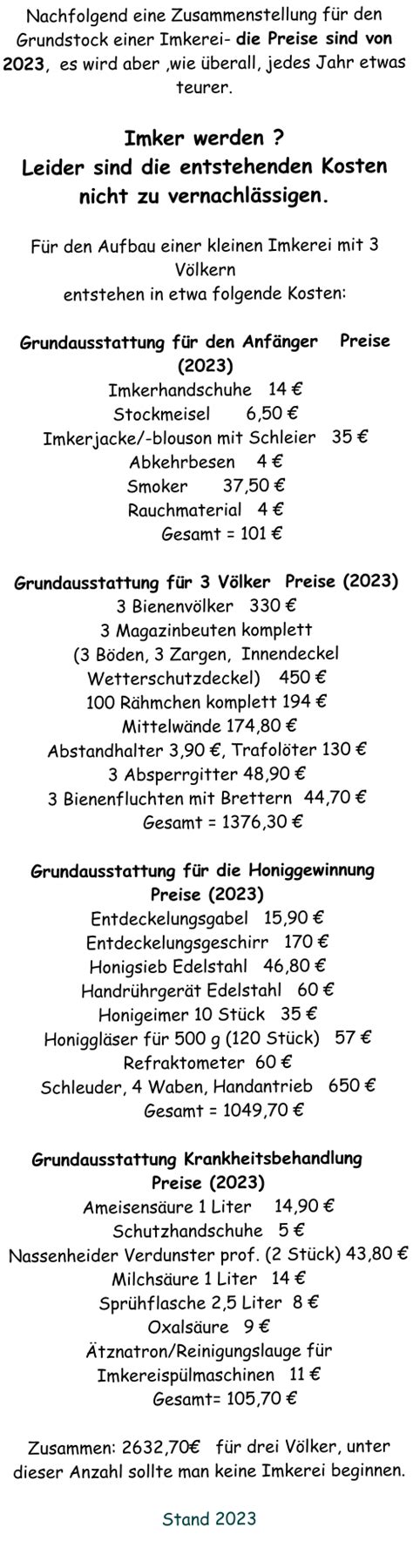 Fragen Und Antworten Zu Den Kosten Der Bienenhaltung