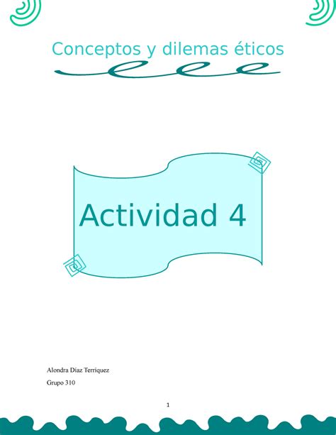 Conceptos Y Dilemas Ticos Actividad Conceptos Y Dilemas Ticos