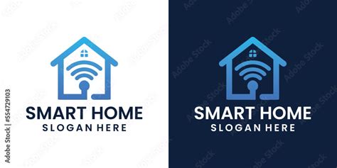 modern smart home logo design ideas Stock Vector | Adobe Stock