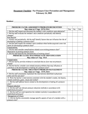 Unavoidable Pressure Ulcer Form Fill Online Printable Fillable