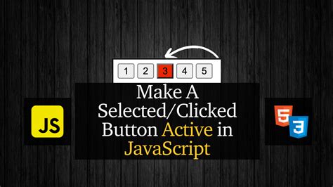 Make A Selectedclicked Button Active In Javascript