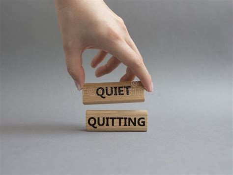 Quiet Quitting Symbol Concept Word Quiet Quitting On Wooden Blocks