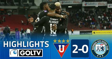 Resultados LDU Quito Guayaquil City 2 0 5ª jornada de Primera A