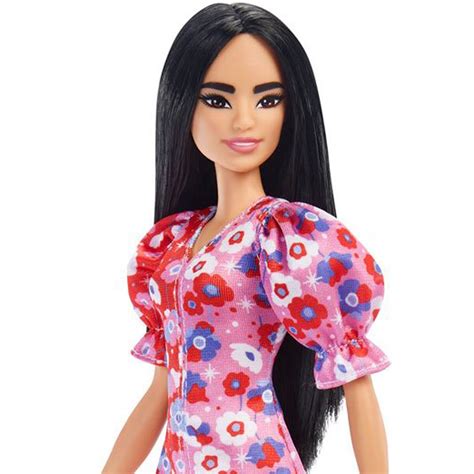 Barbie Fashionista Doll 177 With Color Block Floral Dress