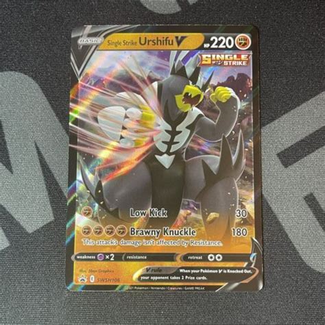 Single Strike Urshifu V Black Star Promo Swsh Sword Shield Pokemon