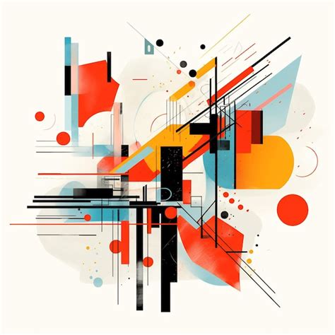 Premium AI Image | a colorful abstract painting of various shapes and ...