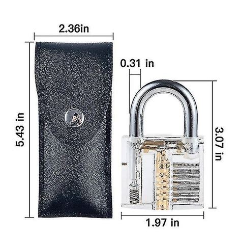 15pcs Lock Padlock Picking Kit Tools Transparent Key Extractor Lock Pick Set | Fruugo DK