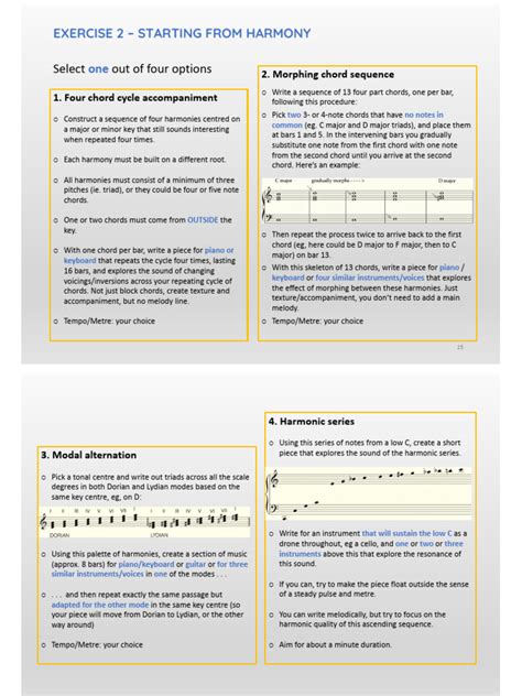 Harmony Exercises | PDF