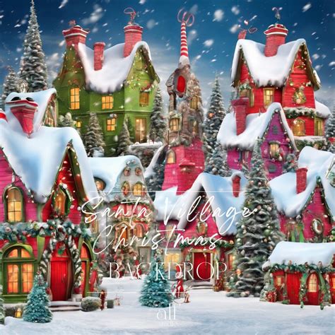 Whoville Village Backdrop Whoville Composite Christmas Backdrop