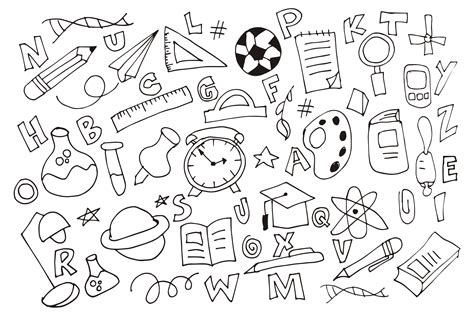 Education Drawing Hand Drawn Vector Graphic by herubintang24 · Creative ...