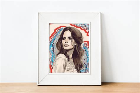 Lana Del Rey Poster Lana Del Rey Print Lana Del Rey Art Lana Del Rey ...