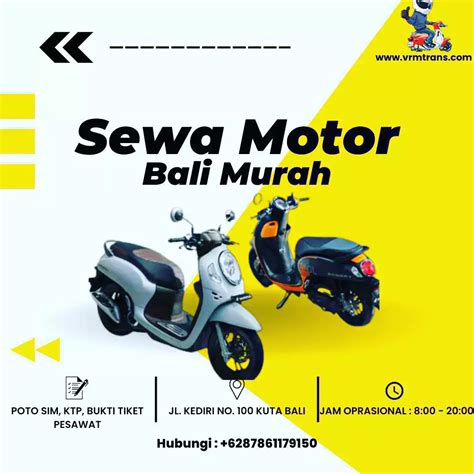 Pt Vrm Trans Bali Solusi Sewa Motor Bali Murah Untuk Liburan Yang