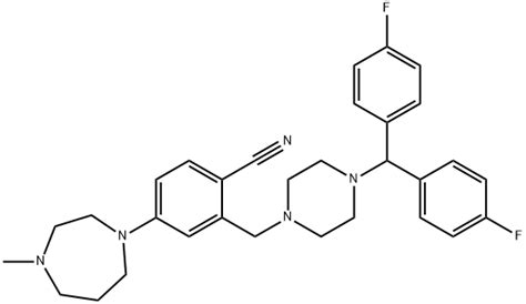 Benzonitrile 2 4 Bis 4 Fluorophenyl Methyl 1 Piperazinyl Methyl 4