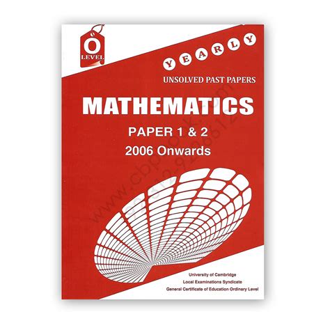 O Level Mathematics P Yearly Unsolved W O Mark Scheme Nov