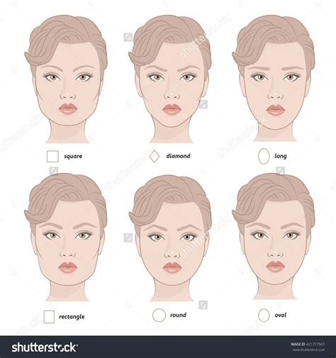 Set Vector Face Shapes Eyebrows That Stock Vector (Royalty Free ...