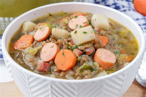 German Lentil Soup (Linsensuppe) - Recipes From Europe