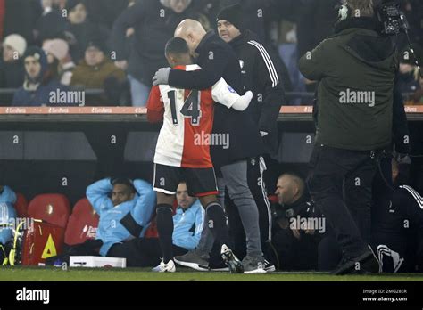 Rotterdam Lr Igor Paixao Of Feyenoord Feyenoord Coach Arne Slot