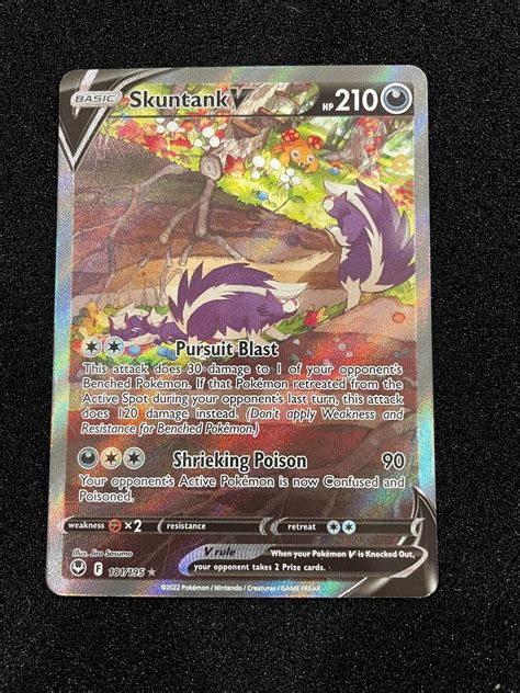 Pokemon Skuntank V Silver Tempest Ultra Rare Alternate Art