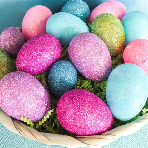 Homemade Glitter Easter Eggs - Two Sisters