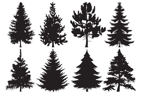 Christmas Tree Silhouette 44170979 Vector Art at Vecteezy