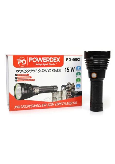 Powerdex Pd 6692 15Watt Profesyonel Şarjlı El Feneri Fiyatları ve