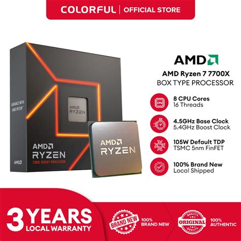 Amd Ryzen 7 7700x Boxed Desktop Processor W O Stock Cpu Cooler Shopee Philippines