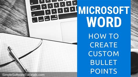 How To Create Custom Bullet Points In Microsoft Word Youtube